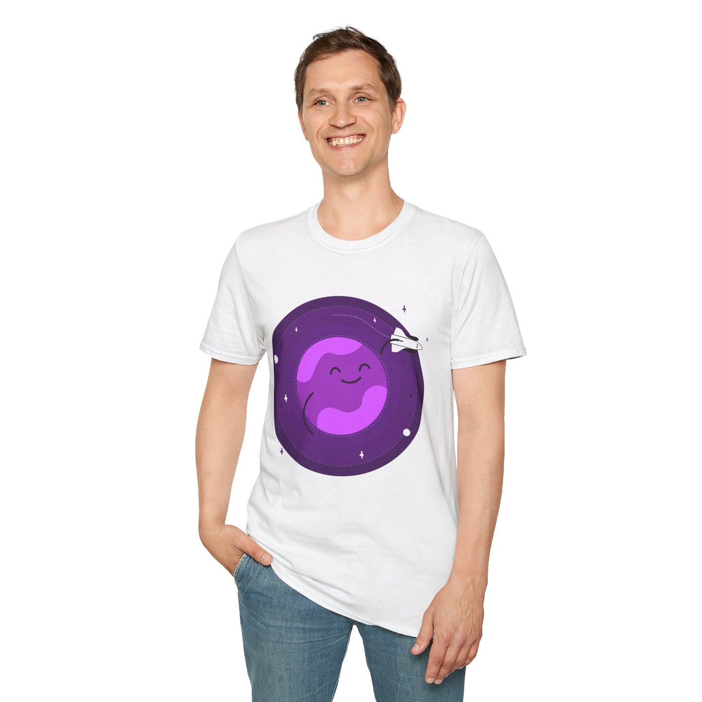 Cute Smiling Planet Unisex T-Shirt