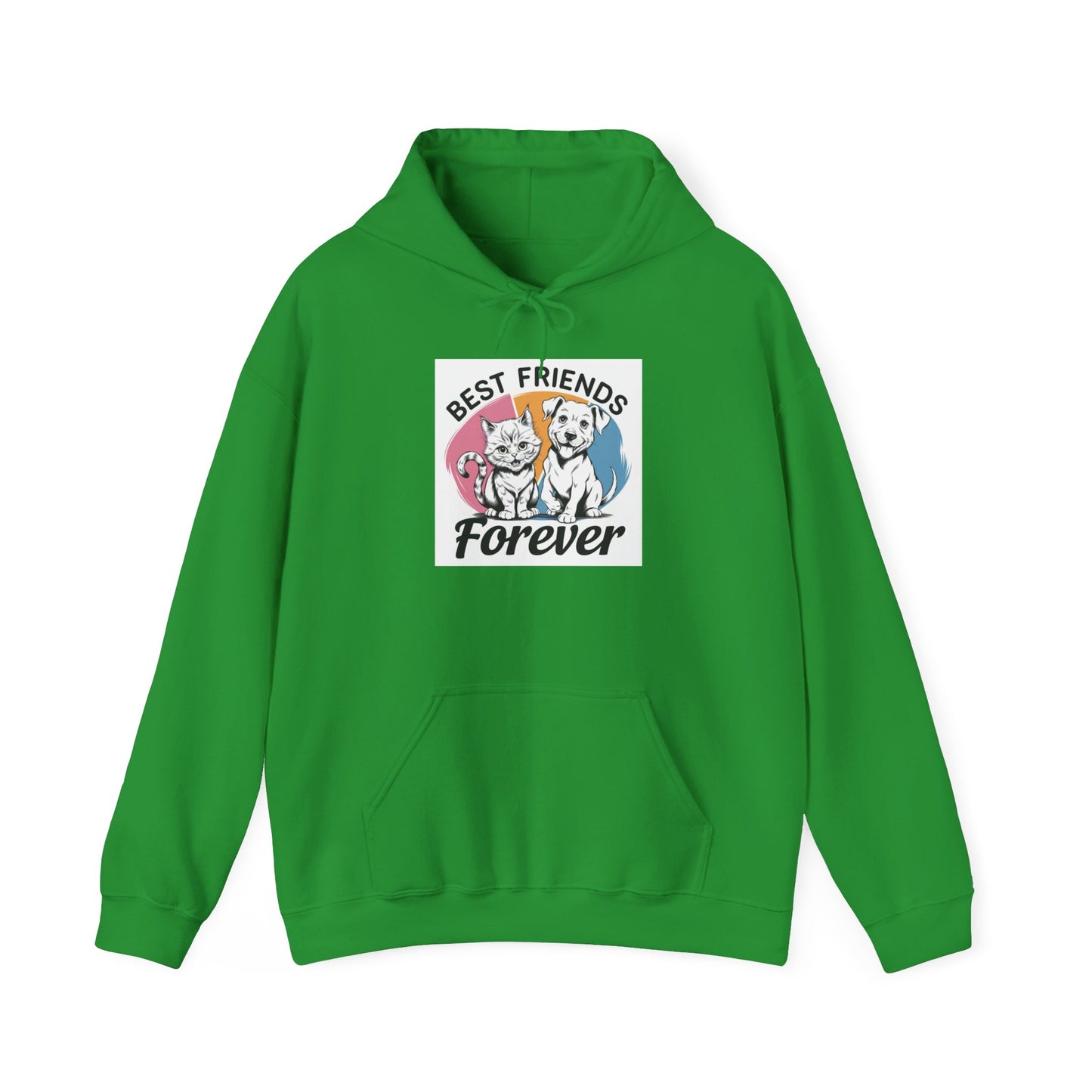 Best Friends Forever Unisex Hoodie - Cute Cat & Dog Design