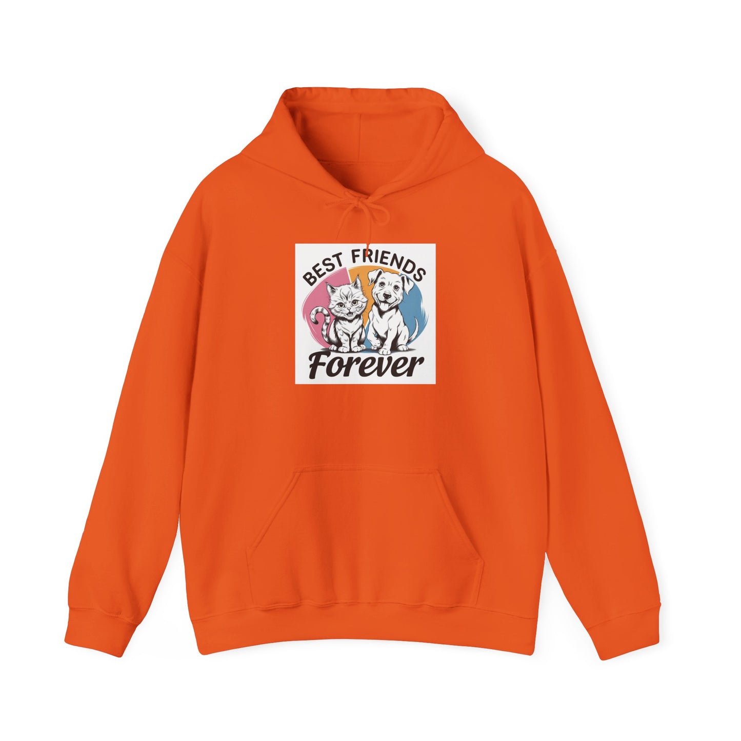 Best Friends Forever Unisex Hoodie - Cute Cat & Dog Design