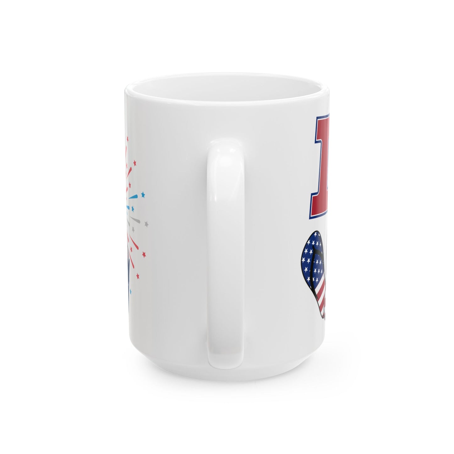 Patriotic Celebration Ceramic Mug - 11oz & 15oz, Ideal for 4th of July and Fun Gathering