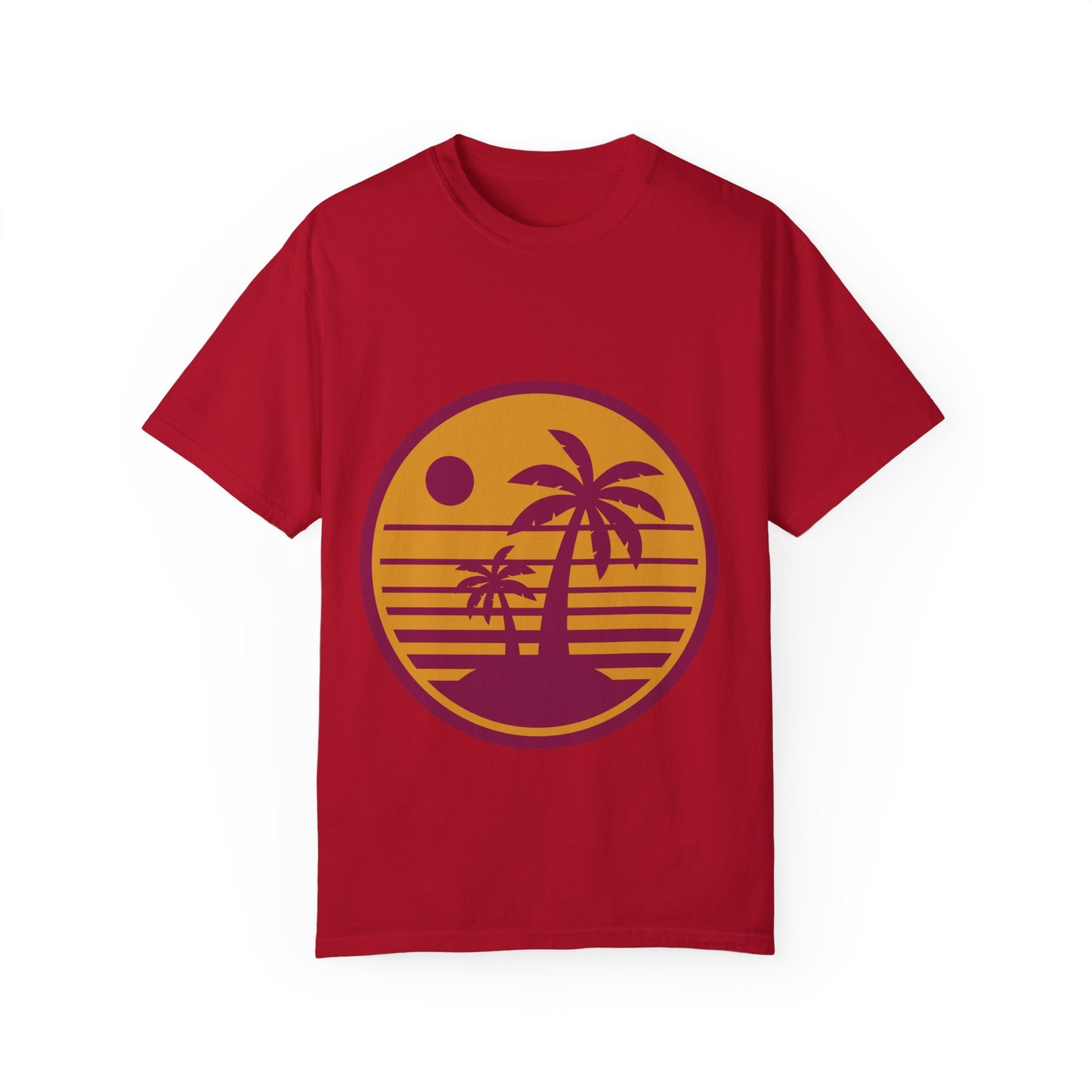 Retro Palm Tree Sunset Unisex T-Shirt