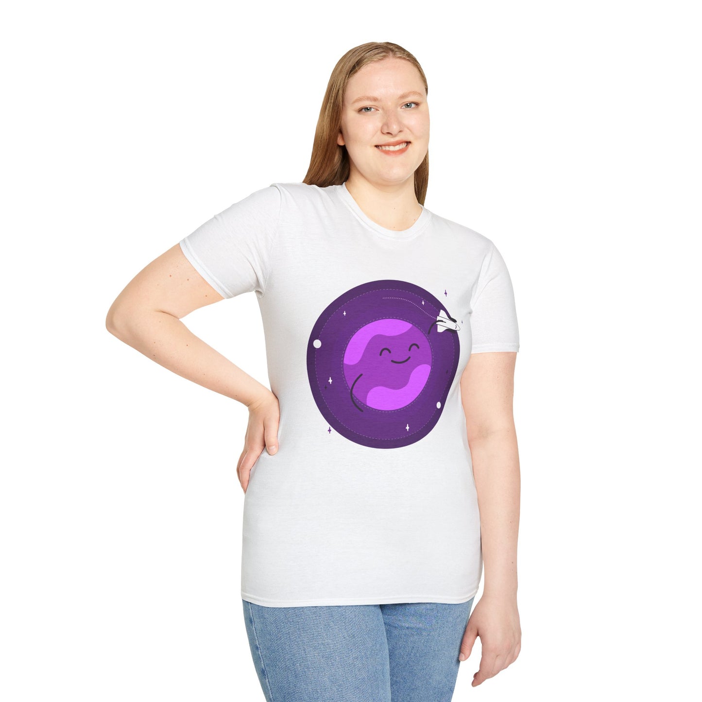 Cute Smiling Planet Unisex T-Shirt