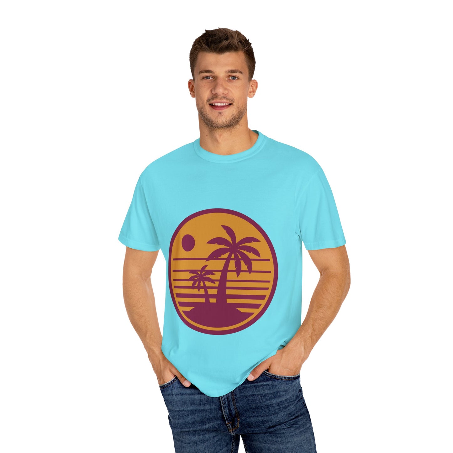 Retro Palm Tree Sunset Unisex T-Shirt