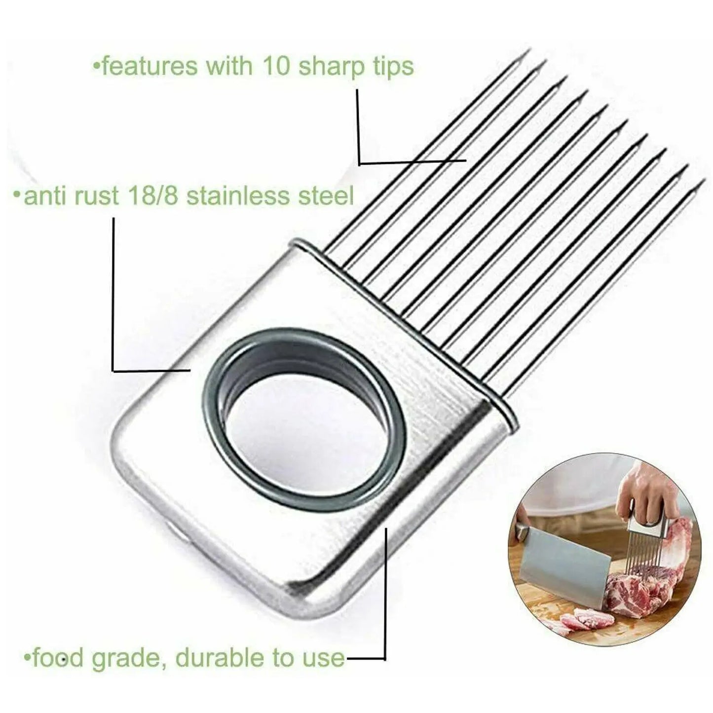 Onion Holder Slicer Vegetable tools Tomato Cutter Stainless Steel Kitchen Gadget Mağazam